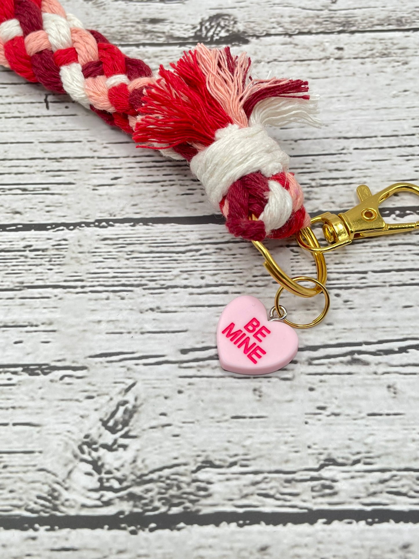 BE MINES VALENTINE WRISTLET KEY FOB LANYARD