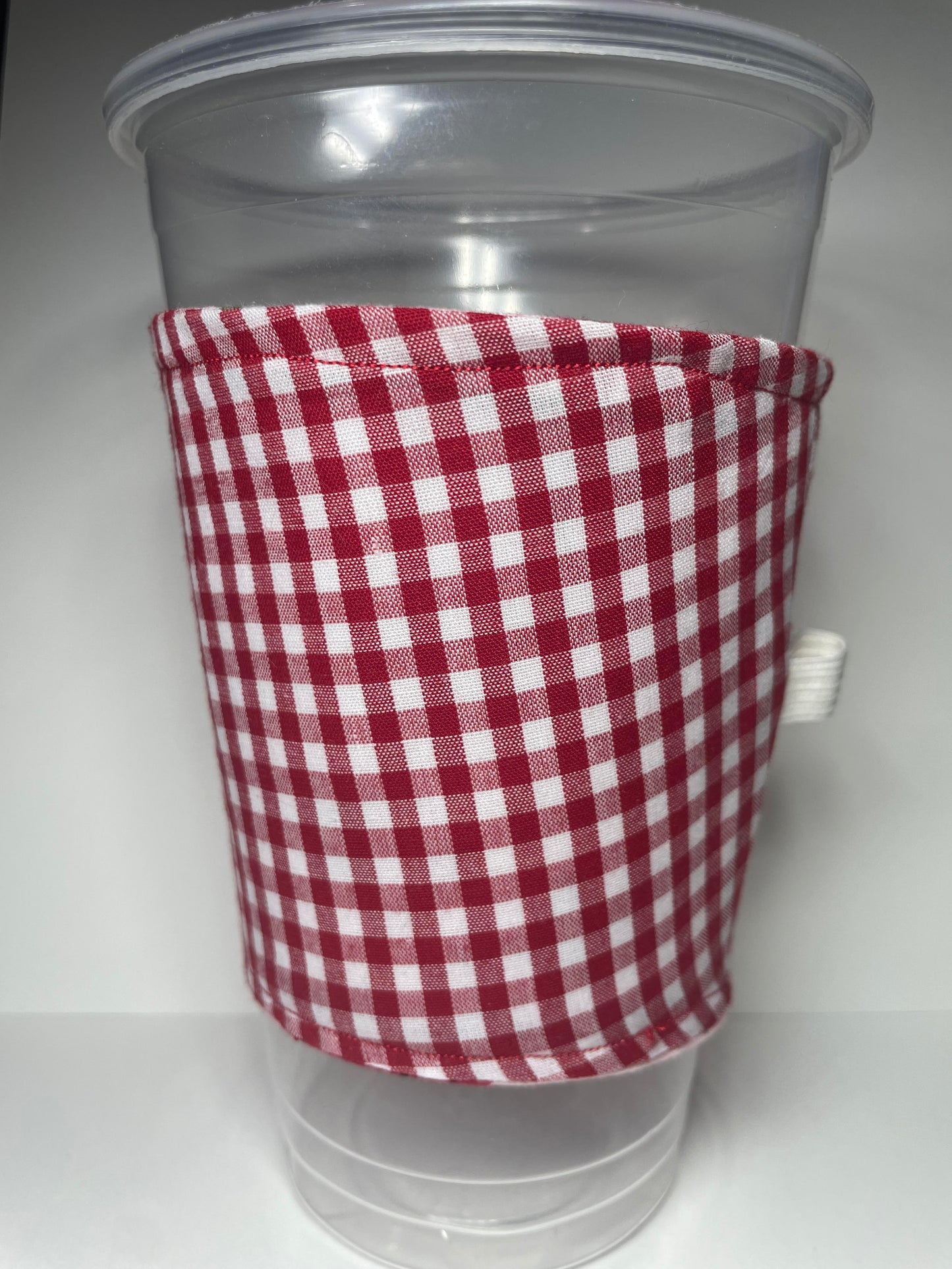 STRAWBERRY FIELD, REVERSIBLE PLAID MEDIUM CUP SLEEVE