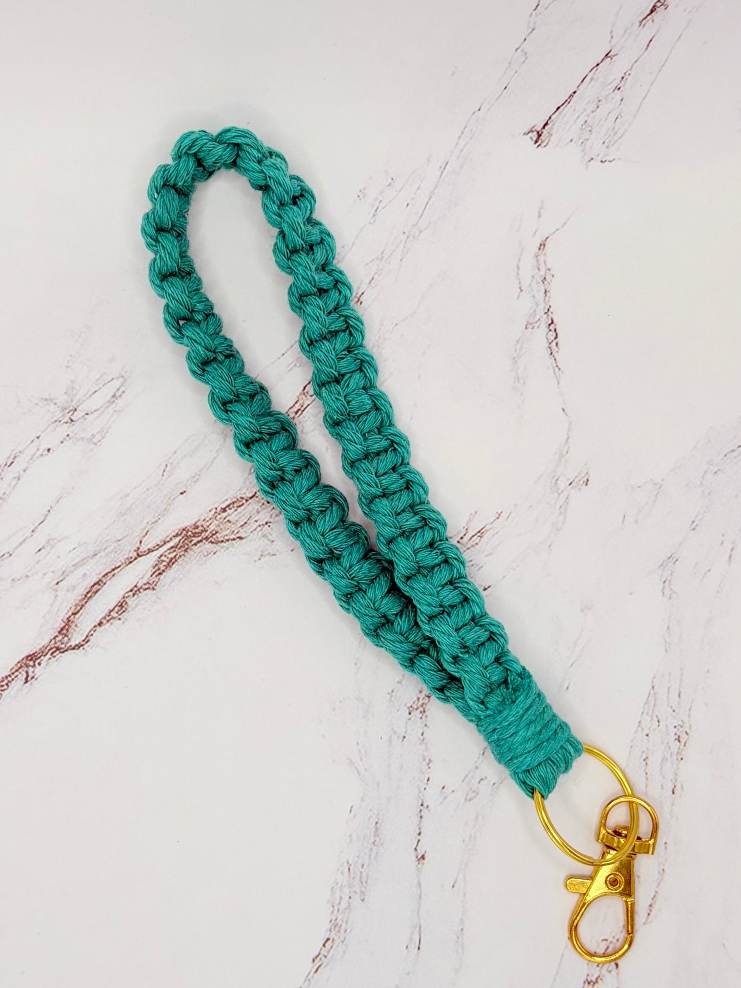 LADDER BRAIDED MACRAME LANYARD