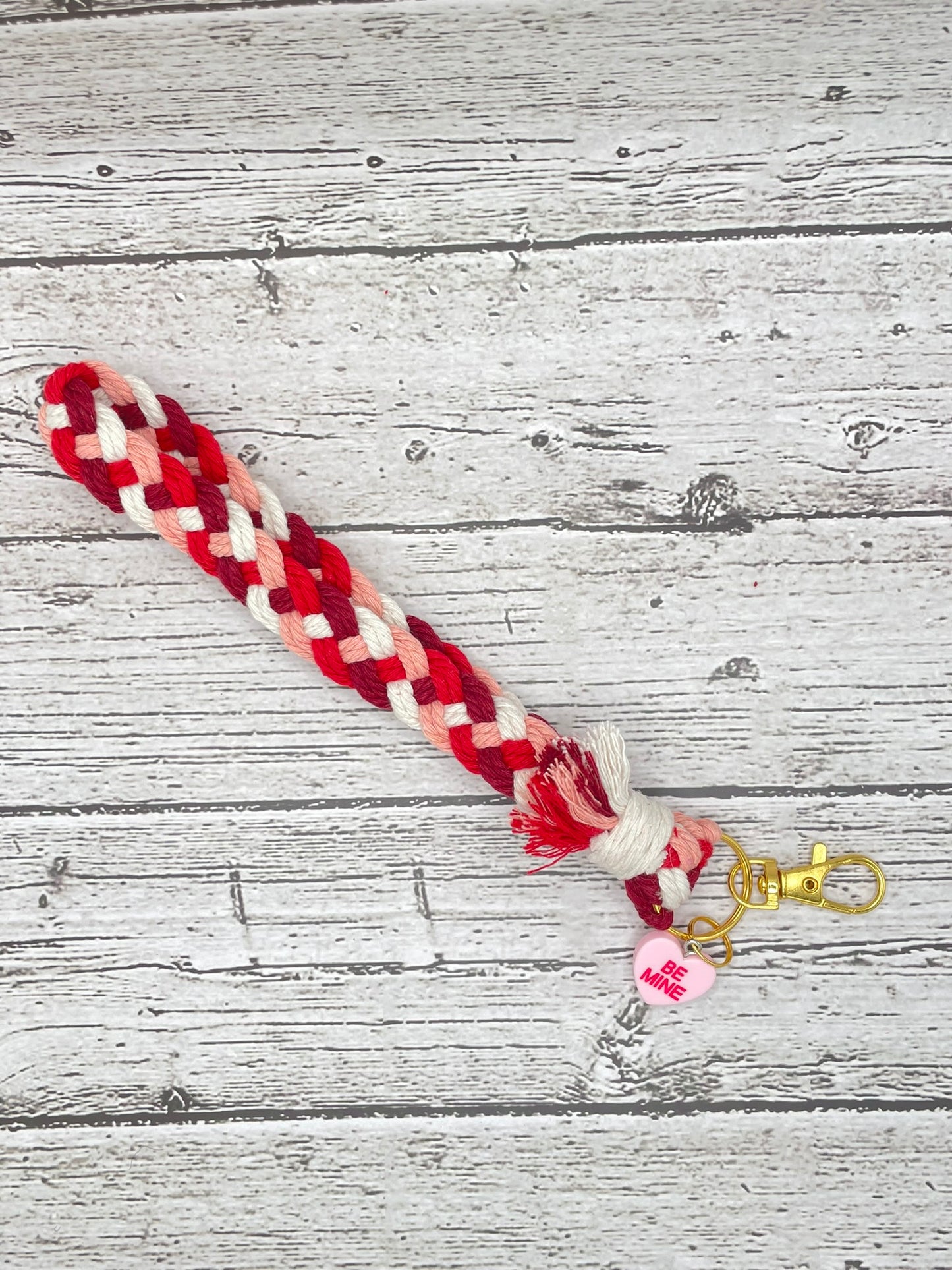 BE MINES VALENTINE  WRISTLET KEY FOB LANYARD